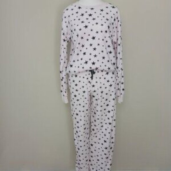 kate spade Other - Kate Spade 2 Piece Pyjama PJ Set, Light Pink with Black Stars Print, Size L